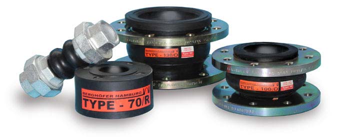 Rubber expansion joints, flexible pipe connections
