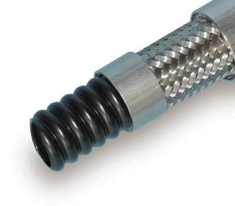 Spiralgewellter PTFE-Schlauch elektrisch leitfähig