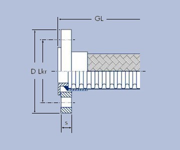 V-Bördel mit Losflansch